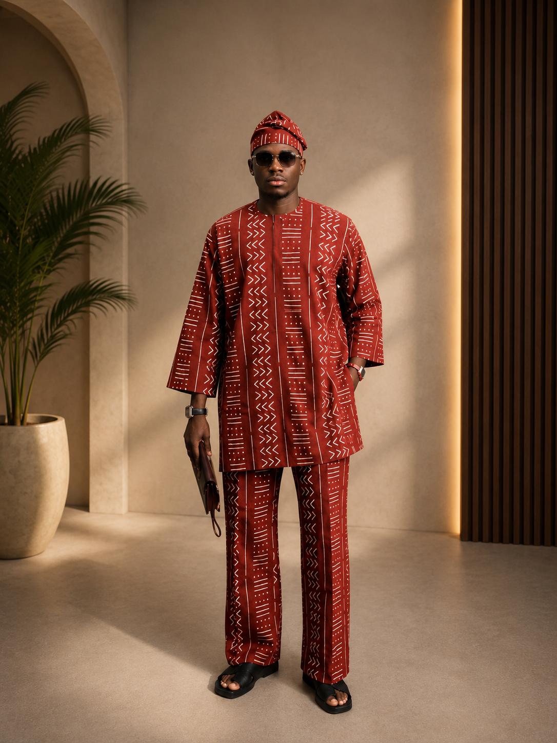 SELAH HERTIAGE PRINT SET - CLAY RED