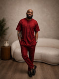 SELAH HERITAGE KAFTAN SET - RED