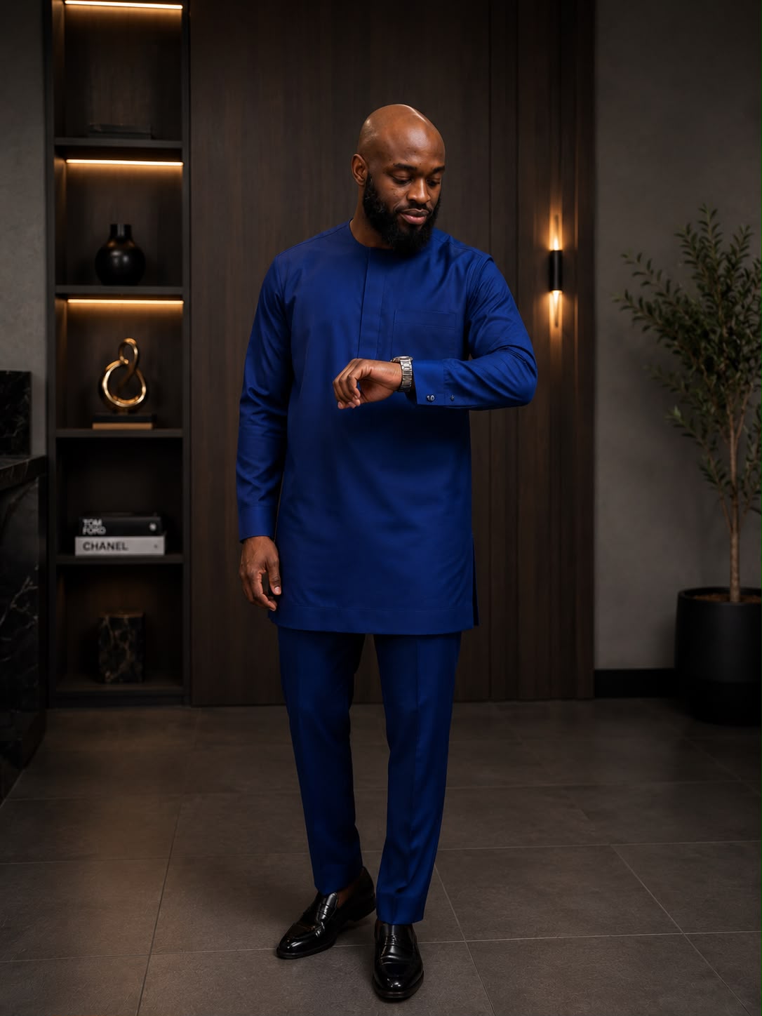 SELAH HERITAGE KAFTAN SET - ROYAL BLUE