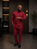SELAH HERITAGE KAFTAN SET - RED