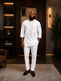 SELAH HERITAGE KAFTAN SET - WHITE