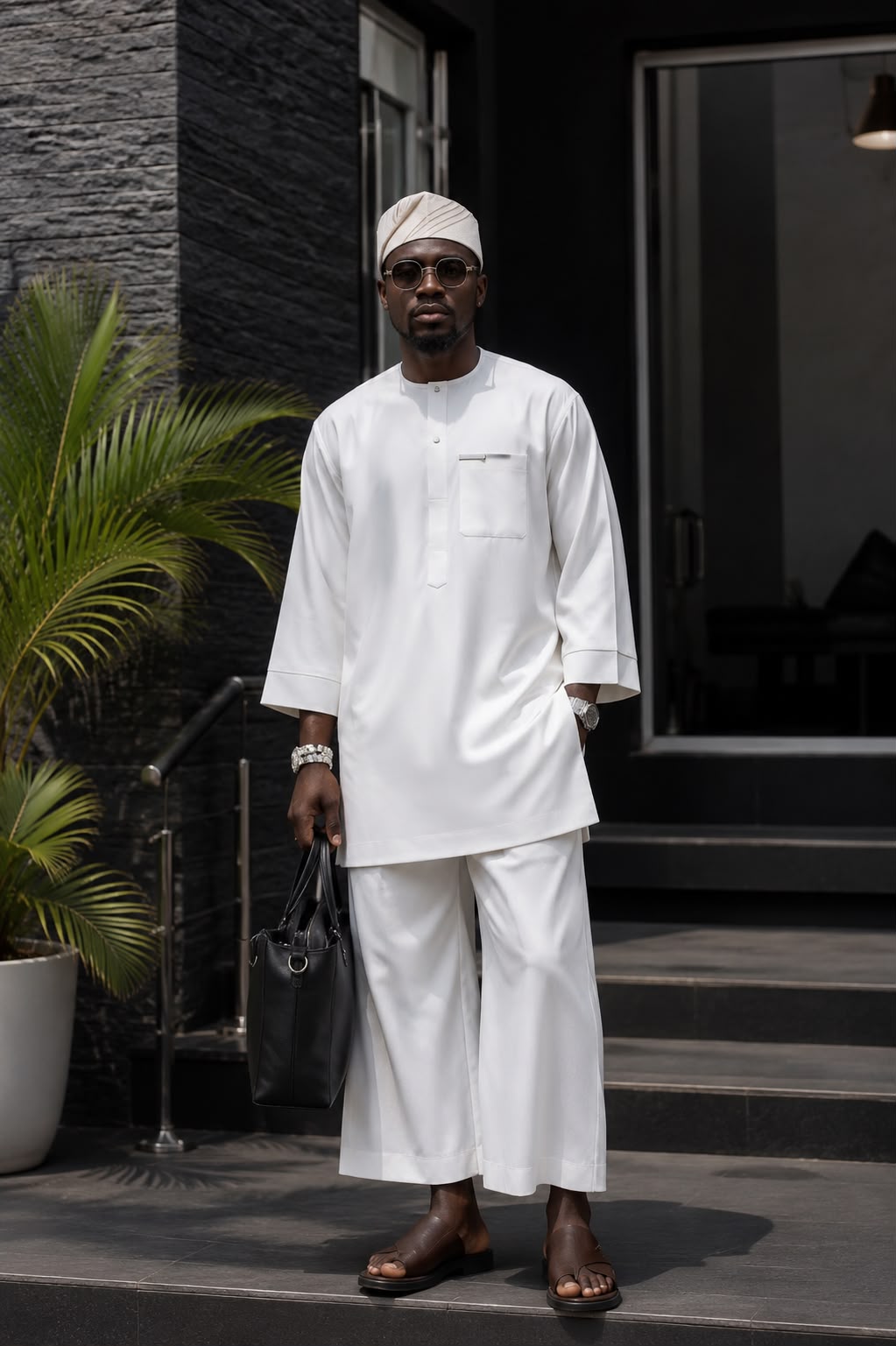 SELAH HERITAGE KAFTAN SET - WHITE
